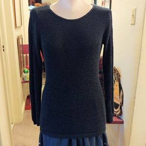 Black Rachel Zoe Top Knit Long Sleeve